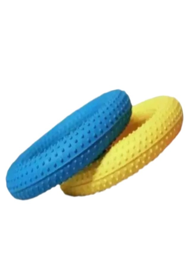 CABRIO Rubber Dotted Tennikoit Ring 6 Inches Diameter Multicolor, Kids Playing, Tennis Ring, Rubber Frisbee (Pack of 2) - Image 5